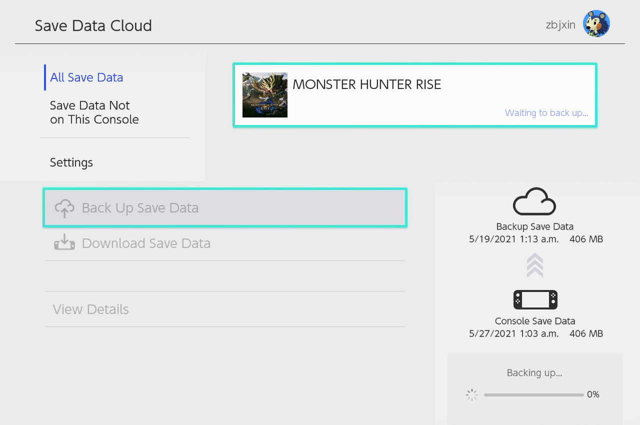 Back Up Switch Save Data 3