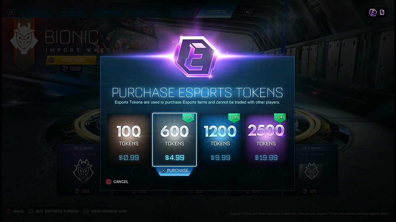 Trade Must Purchase 500 Credits or Esports Tokens 5