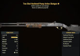 Two Shot Hardened Pump Action Shotgun - Level 45