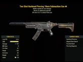 Two Shot Hardened Piercing 10mm Submachine Gun - Level 50