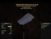 Unyielding[Weapons -20%Weights] BOS Combat Armor Left Leg