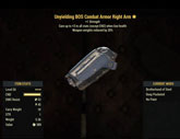 Unyielding[Weapons -20%Weights] BOS Combat Armor Right Arm
