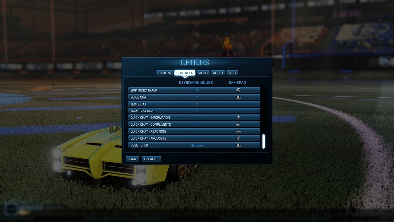 rocket league best controls settings