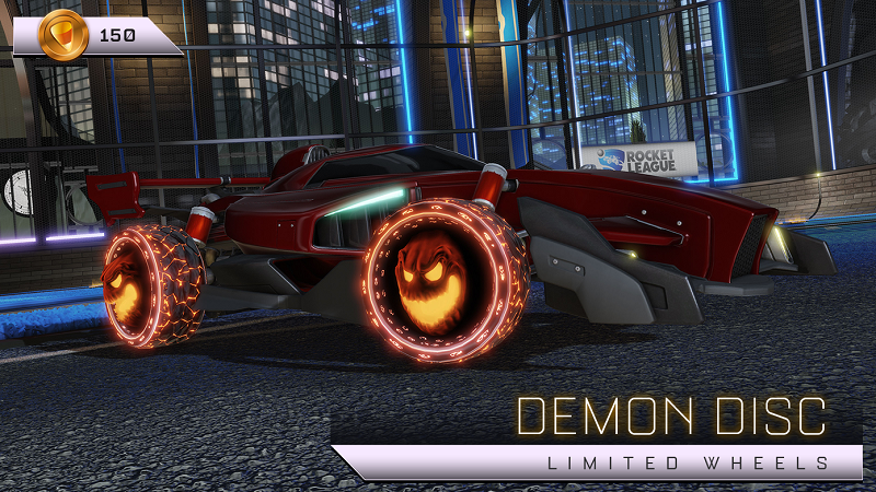 Rocket League Haunted Hallows Items - Limited Wheels - Demon Disc
