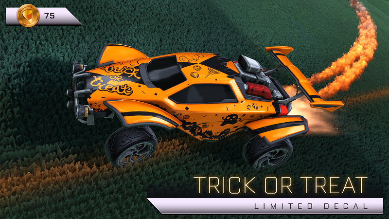 Rocket League Haunted Hallows Items - Limited Decal - Trick or Treat