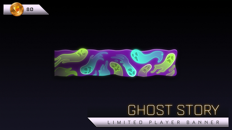 Rocket League Haunted Hallows Items - Limited Player Banner - Ghost Story