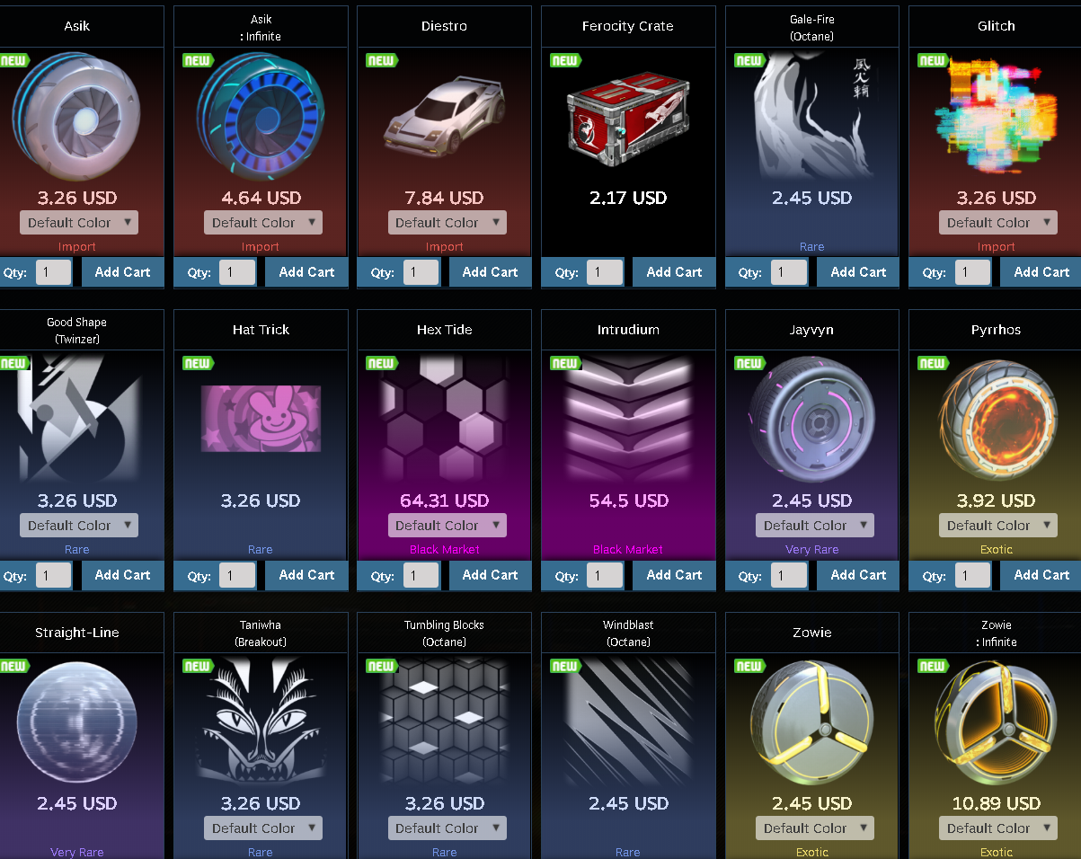 rocket league ferocity crate items & contents 2