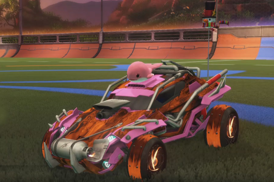 Rocket league Outlaw GXT Pink design with Nucleon Clutch,Lava,Mr.Floeberg,Glorifier,Happy Whale,Classic,Corbital