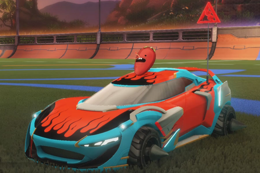 Rocket league Nexus SC Sky Blue design with Ripper,Lava,Disconnect,Flames,Mr. Hot Pepper,Classic,Discotheque