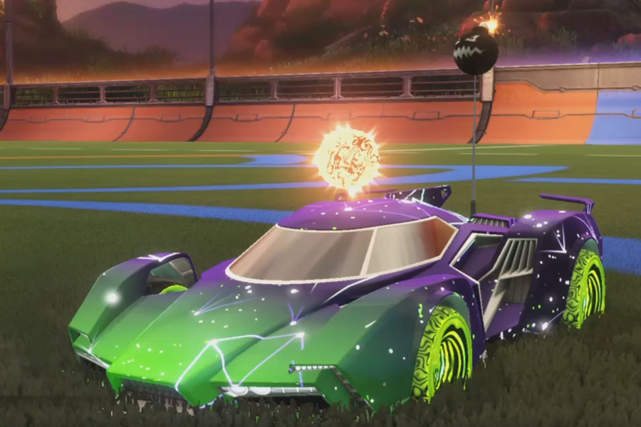 Rocket league Samurai Titanium White design with Hypnotik,Toon Sketch,Bomb Pole,Constella,Corbital,Classic,Corbital