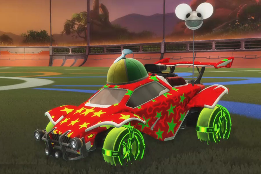 Rocket league Octane Titanium White design with Gadabout:Incerted,Timeline,Deadmau5,Starpower,Propellerhead,Classic,Corbital