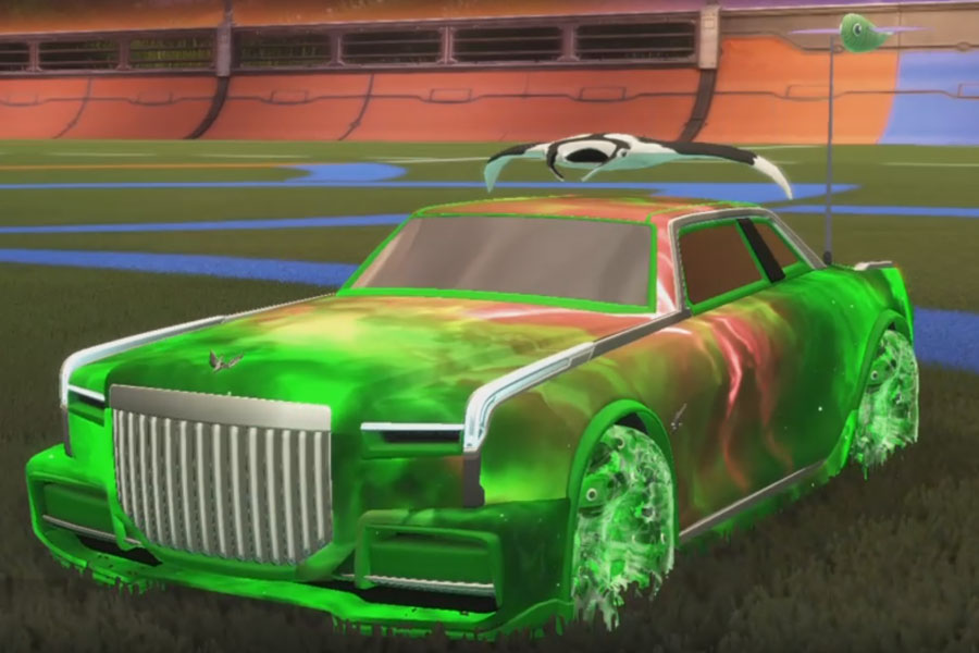 Rocket league Maestro Forest Green design with School'd,Dimensionator,Fish Fly,Interstellar,Manta Ray,Classic,Dimensionator