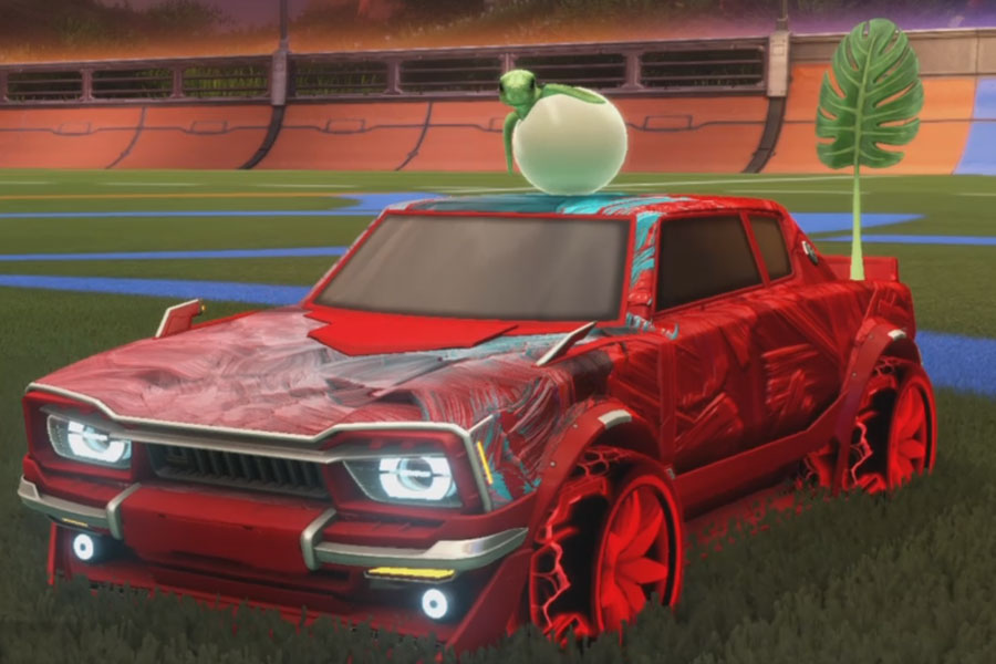 Rocket league Dingo Crimson design with Floret:Infinite,Mandala,Green Leaf,Stride Tide,Baby Turtle,Classic,Dimensionator