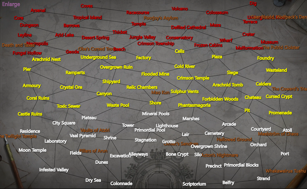 POE 3.21 Maps & Location