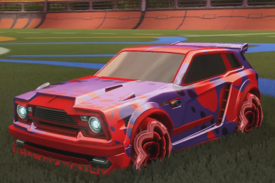 Rocket league Fennec Crimson design with Starcade,Spotdrop