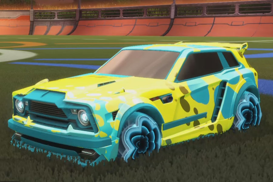 Rocket league Fennec Sky Blue design with Starcade,Spotdrop