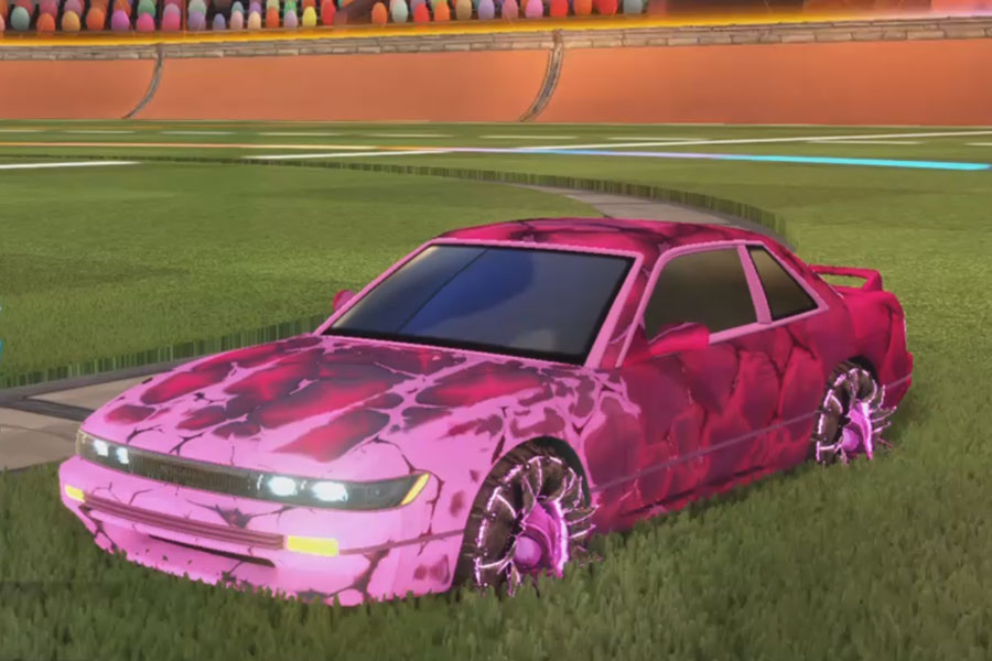 Rocket league Nissan Silvia Pink design with Jacana,Chameleon