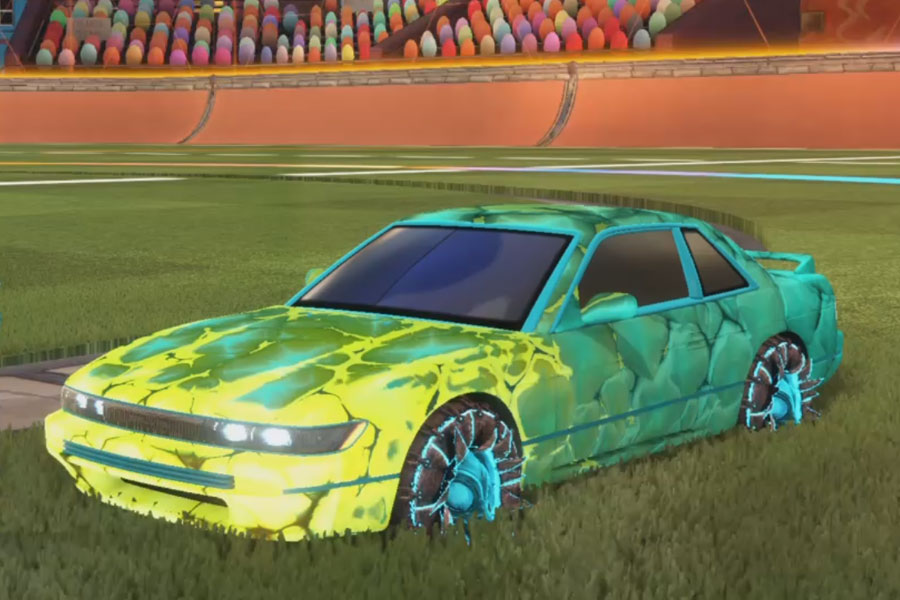 Rocket league Nissan Silvia Sky Blue design with Jacana,Chameleon