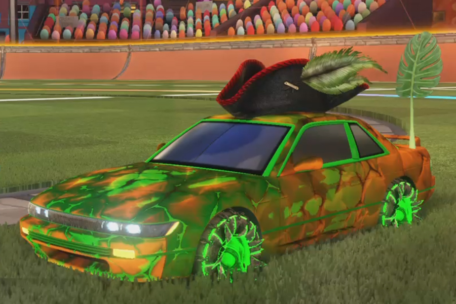 Rocket league Nissan Silvia Forest Green design with Jacana,Cirrus,Green Leaf,Chameleon,Cavalier,Ekg-Omg
