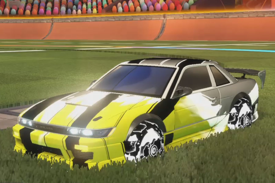 Rocket league Nissan Silvia Rle Titanium White design with Demonio:Inverted,Exalter