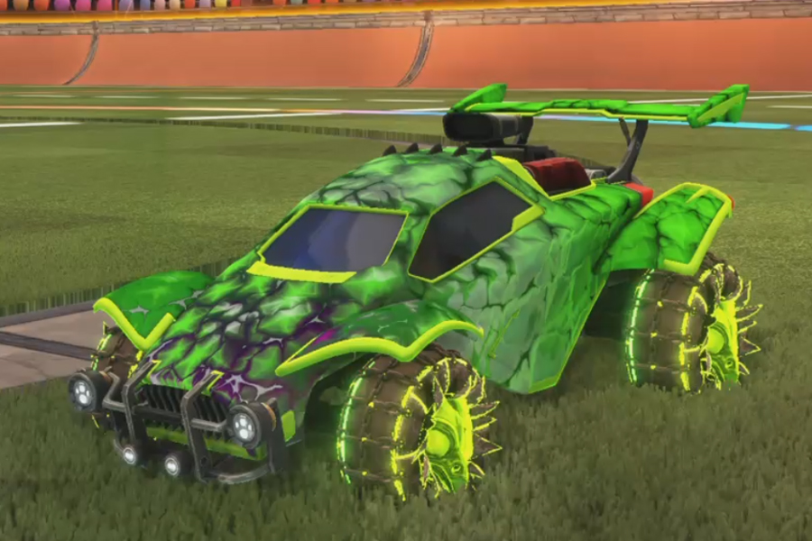 Rocket league Octane Lime design with Jacana,Chameleon