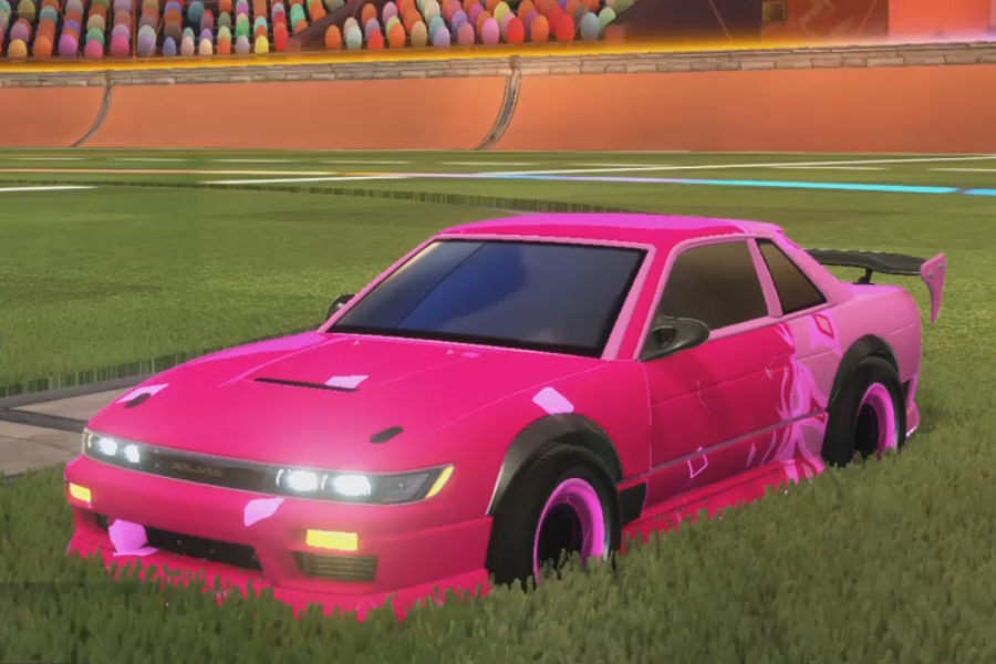 Rocket league Nissan Silvia Rle Pink design with Maelstrom,Laser-Light,Slish-Slosh,Smoketrail