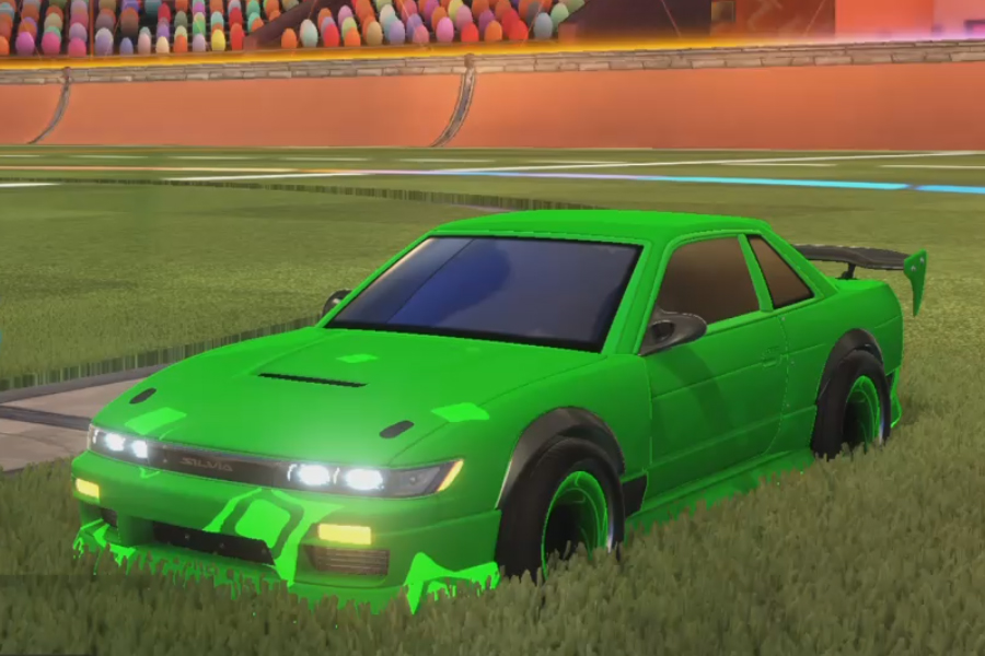 Rocket league Nissan Silvia Rle Forest Green design with Maelstrom,Laser-Light,Slish-Slosh,Smoketrail