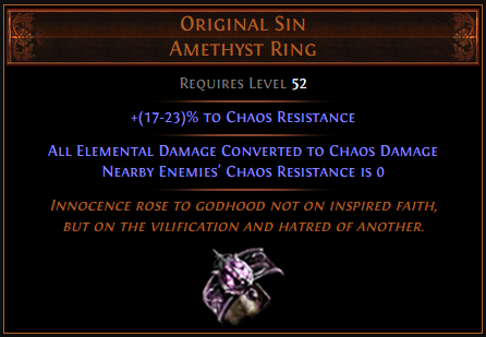 POE 3.22 New Uniques - Original Sin