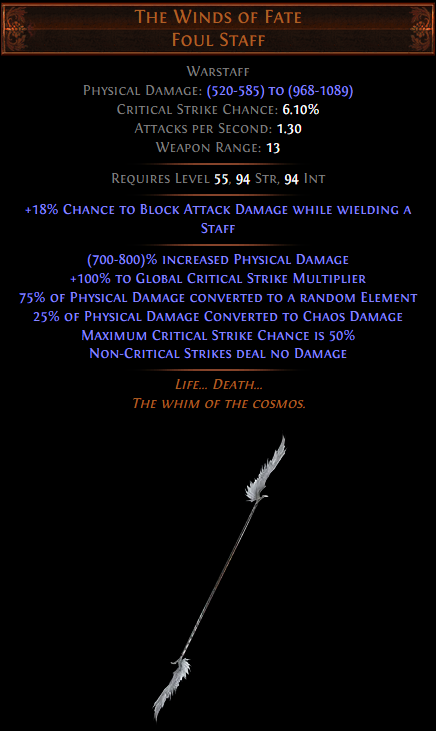 POE 3.22 New Uniques - The Winds of Fate