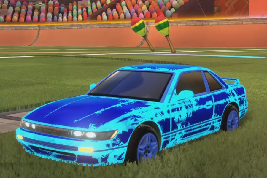 Rocket league Nissan Silvia Cobalt design with Estrella,Lava,Fire God,Maracas,Corbital