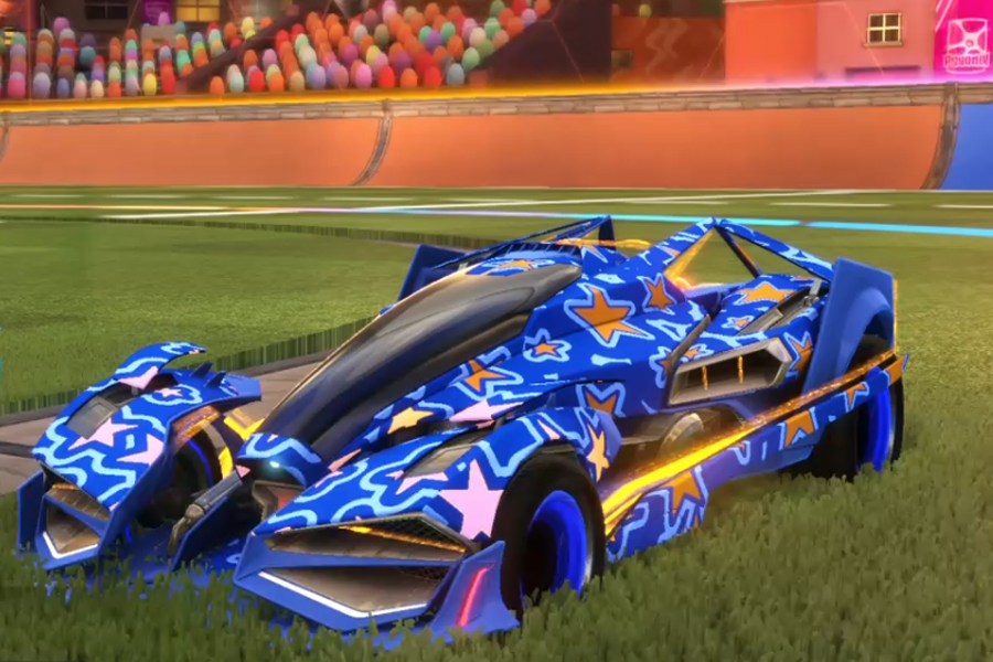 Rocket league Artemis Gxt Cobalt design with Maelstrom,Laser-Light,Starpower,Smoketrail