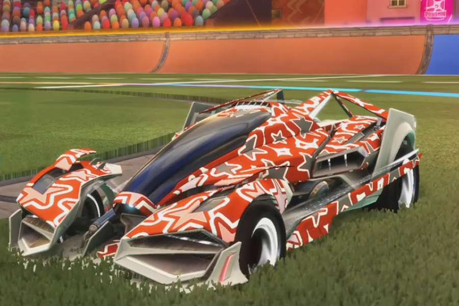 Rocket league Artemis Gxt Titanium White design with Maelstrom,Laser-Light,Starpower,Smoketrail