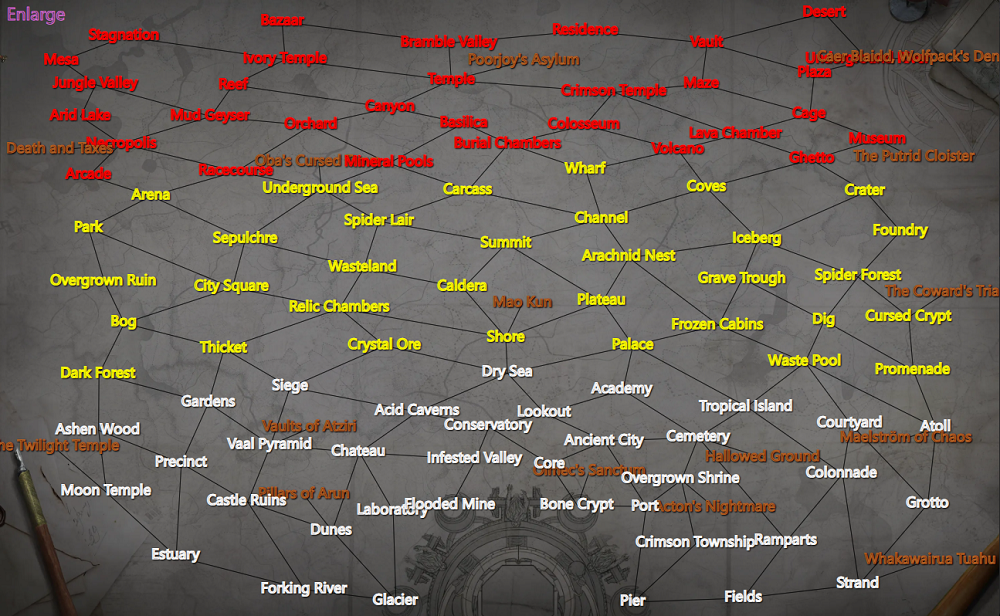 POE 3.23 Map Tiers & Location