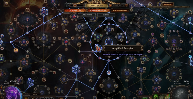 PoE 3.24 Essence Atlas Passive Tree for Early-Game Currency Farming