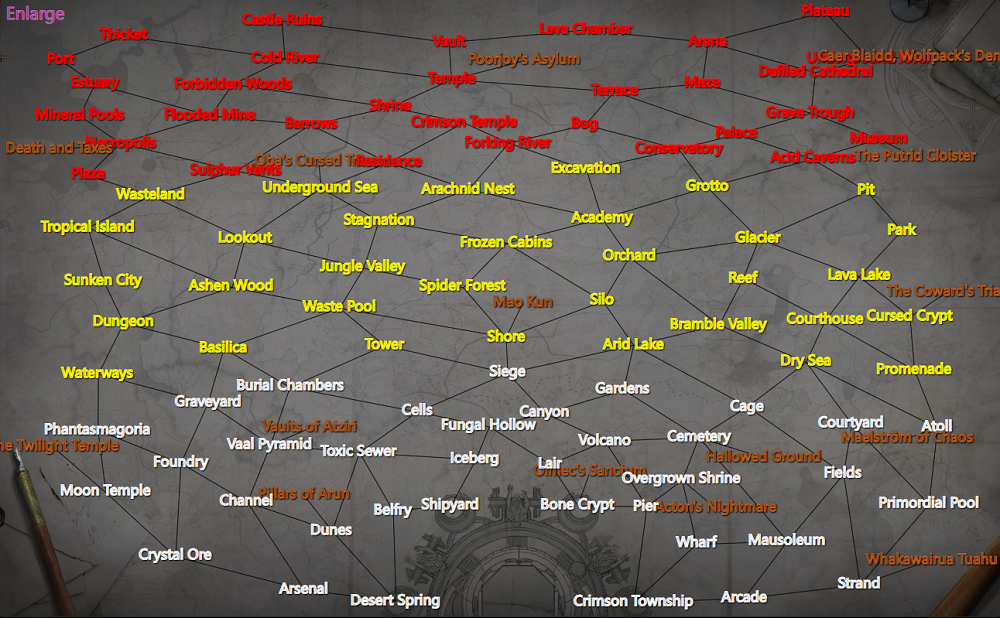 POE 3.24 Map Tiers & Location