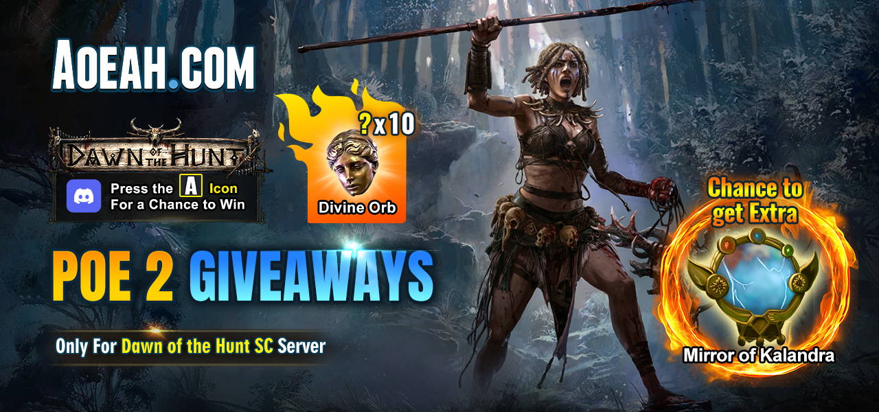 Weekly PoE 2 Giveaway - Win 100x Divine Orbs & Mirror of Kalandra for FREE