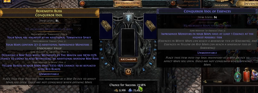 poe 3.27 phrecia idol recombination