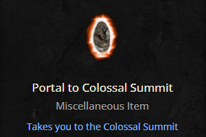 D2R Portal to Colossal Summit