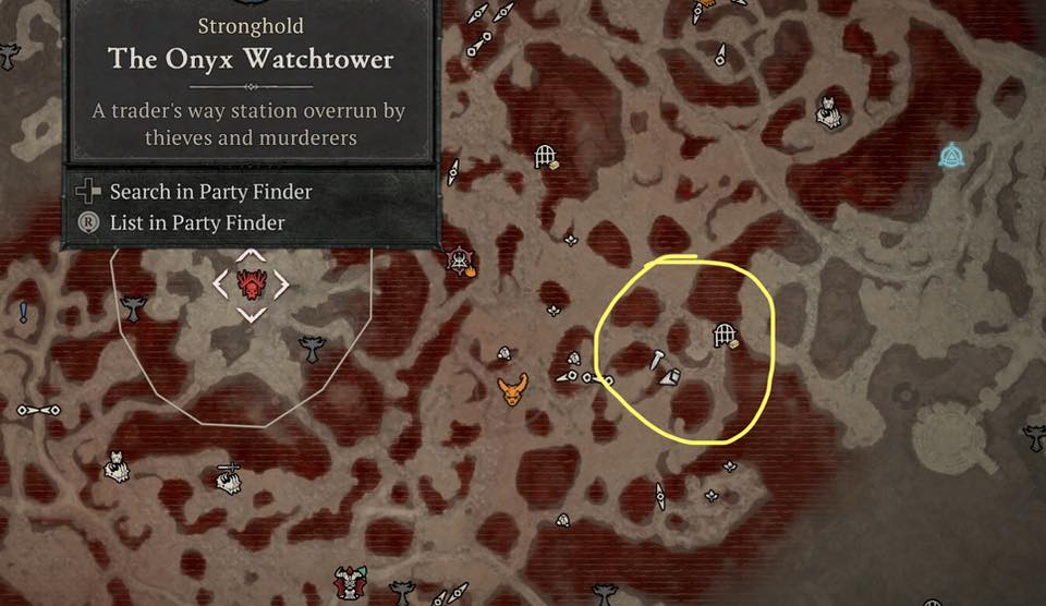 Diablo 4 Season 12 Silent Chest Location Map