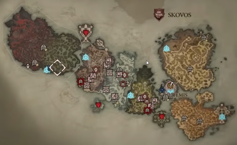 Diablo 4 LoH Skovos Map