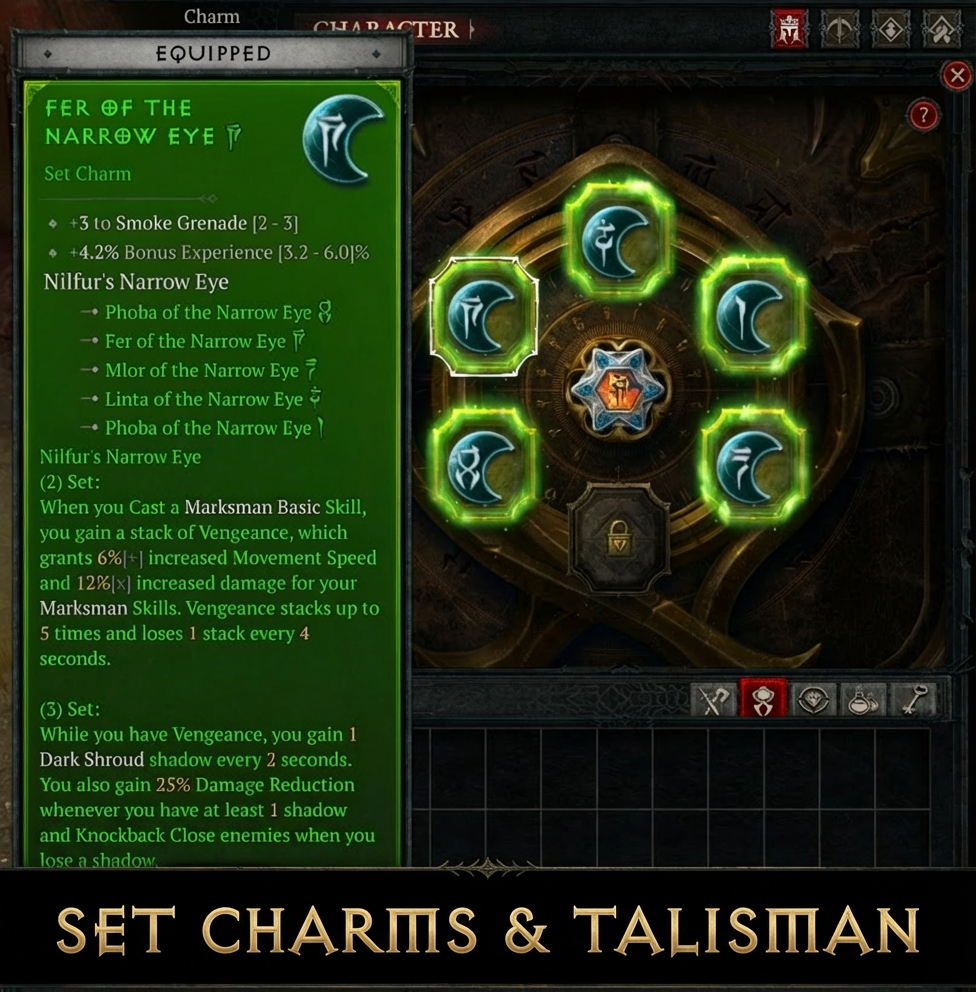 Diablo 4 Set Charms & Talisman System