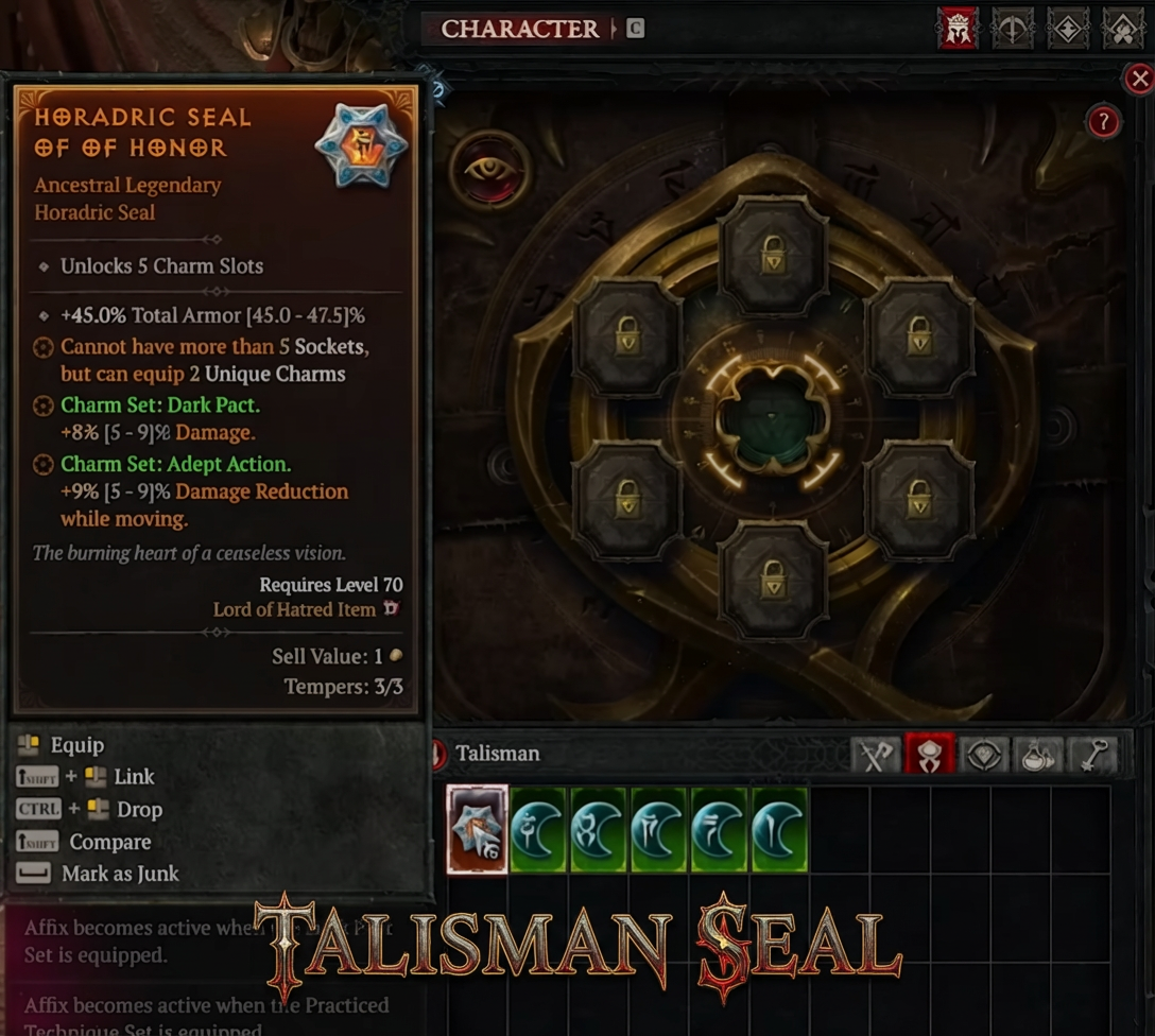 Diablo 4 Talisman Seals