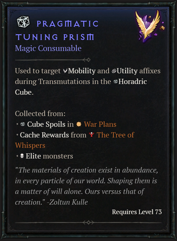 Diablo 4 Pragmatic Tuning Prism